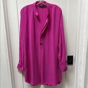 Polo Ralph Lauren 100% Silk Fuchsia Tunic